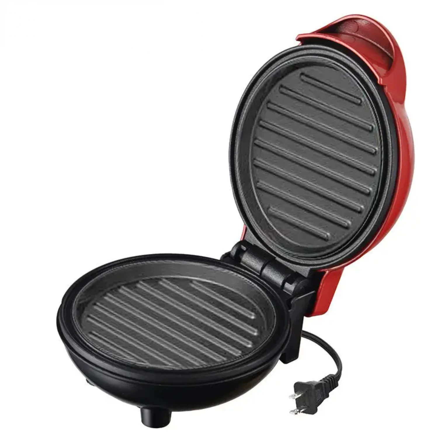 Mini Gaufrier Antiadhésif Compact à Chauffage Double Face, Appareil de Cuisson pour Sandwich, Pancake, Petit Déjeuner et Four