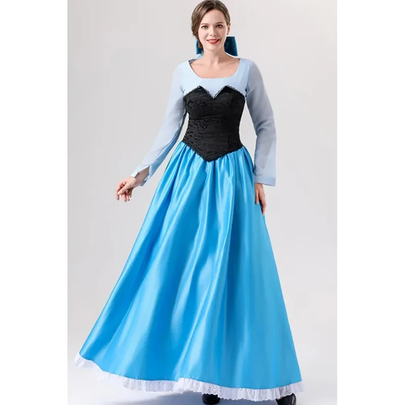 

Halloween Sea Siren Ariel Queen Cosplay Costume Masquerade Jasmine Cinderella Alice Bell Princess Maid Fancy Dress ir;l5