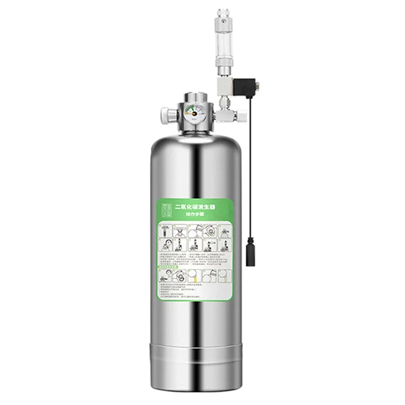 

【OFF-SHELF】DIY Aquarium CO2 Generator Electromagnetic Valve Bubble Aquatic Plants Fish Tank CO2 Reaction Steel Cylinder System E