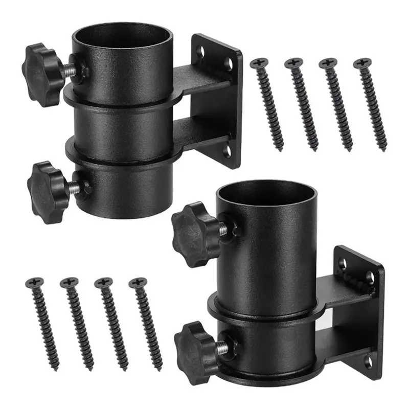 ABGH-Umbrella Clamp 2Pcs Railing Stand Deck Mount For Backyard For Outdoor Parasol