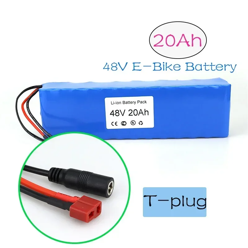 100% Original 20Ah 48V Pack 13S3P Battery Pack T-plug Connector and BMS 48V E-Bike Battery Li-ion Battery