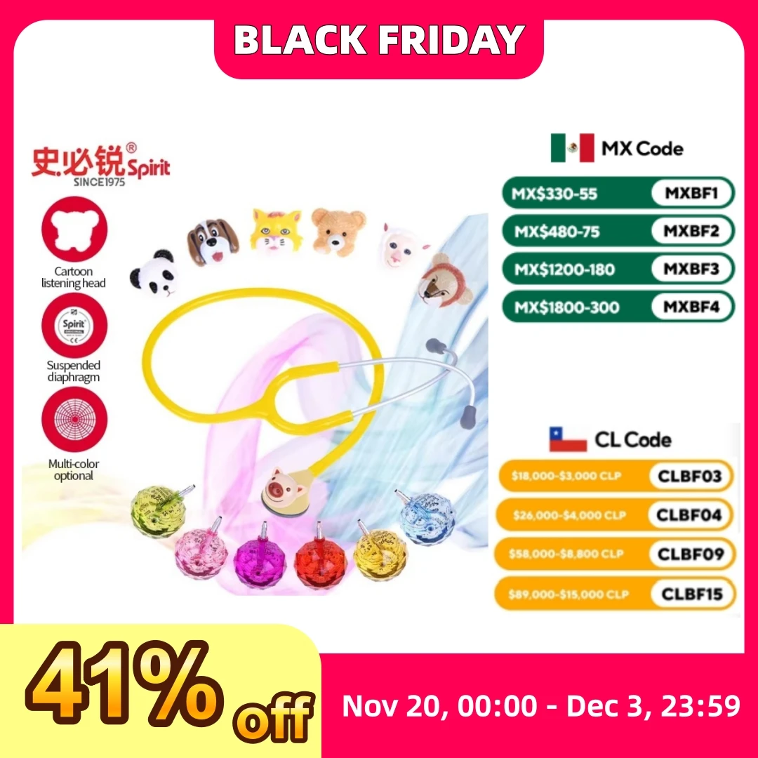 

Spirit Medical Stethoscope 606 Animated Cute Pediatric Changeable Single Head Fetal Child Children Stethoscope Health Care