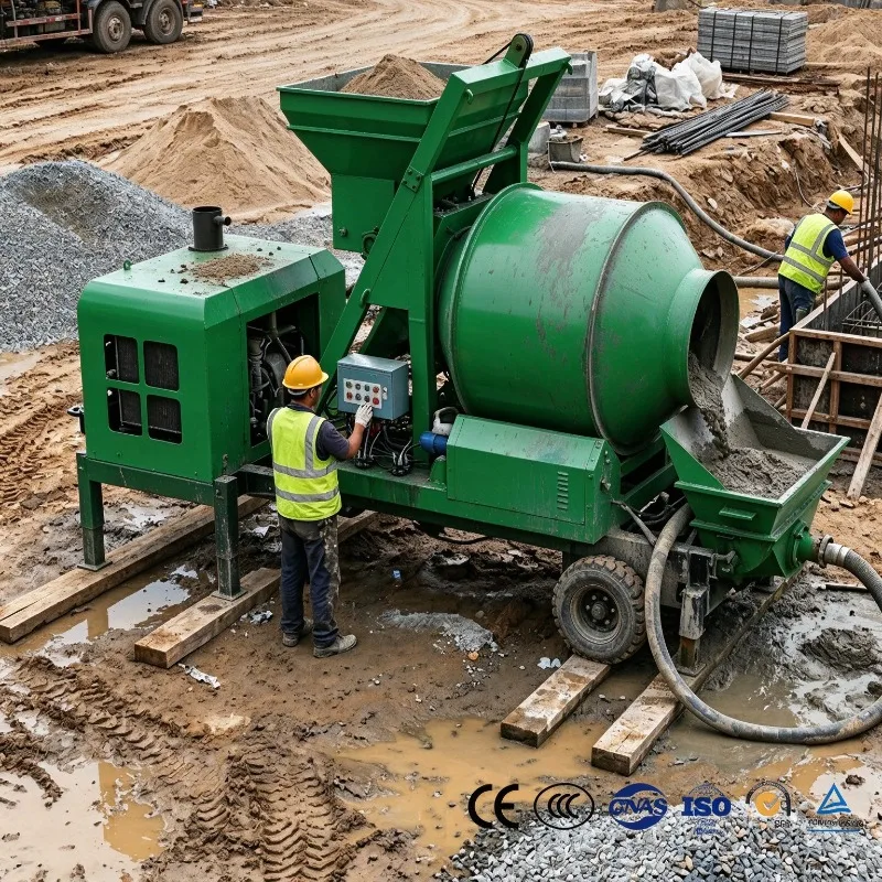 High Efficiency Diesel Concrete Pump Machine With Large Hopper And Enlarged Discharge Port Mobile Concrete Pump For Site