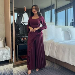 Customized Exquisite Jersey Pleat A-line O-Neck Midi Dresses Homecoming Dresses Modern Style Pastrol Unisex Chinese Style Formal