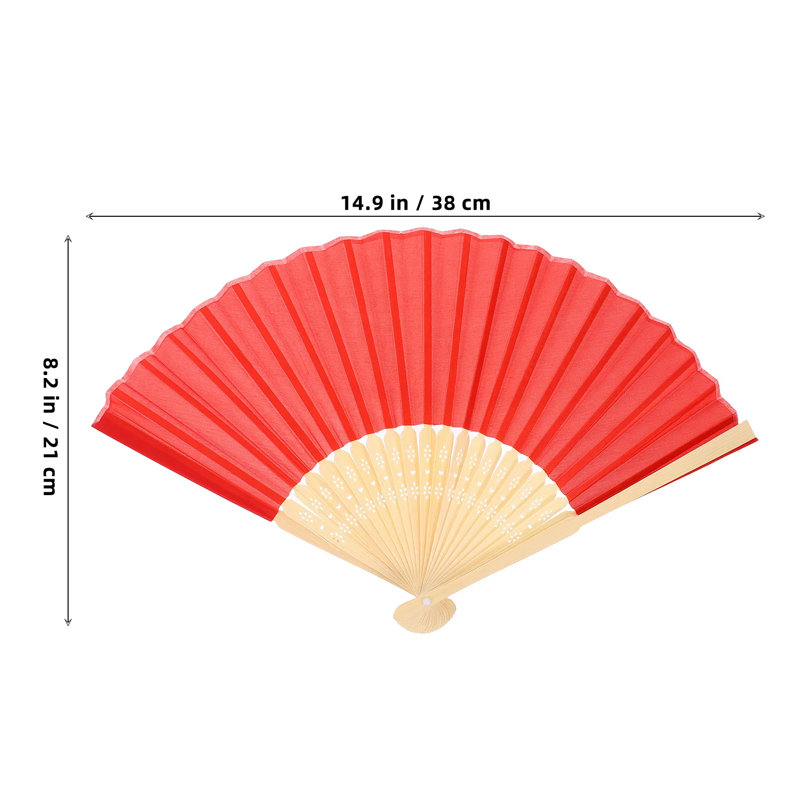 

6Pcs Hand Fan Chinese Foldable Exquisite Design Sturdy Structure Multi-Functional Dancing Performance Props Long Service Time
