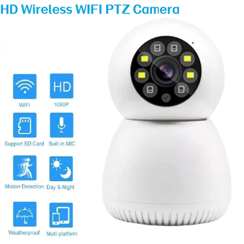 HD Wireless WIFI PTZ Camera Surveillance Full Color Night Vision Security Protection Wireless Baby Monitor Smart Home