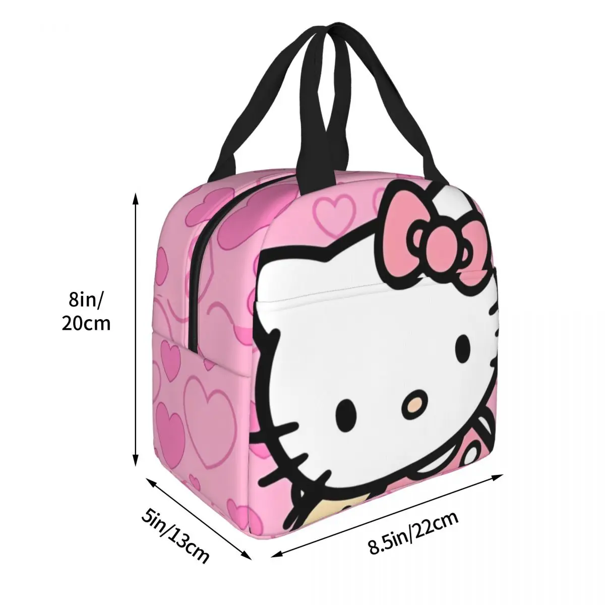 Simpatica borsa termica per il pranzo isolata Kawaii Hello Kitty Contenitore per pasti grande Tote Lunch Box per uomo donna Work Picnic