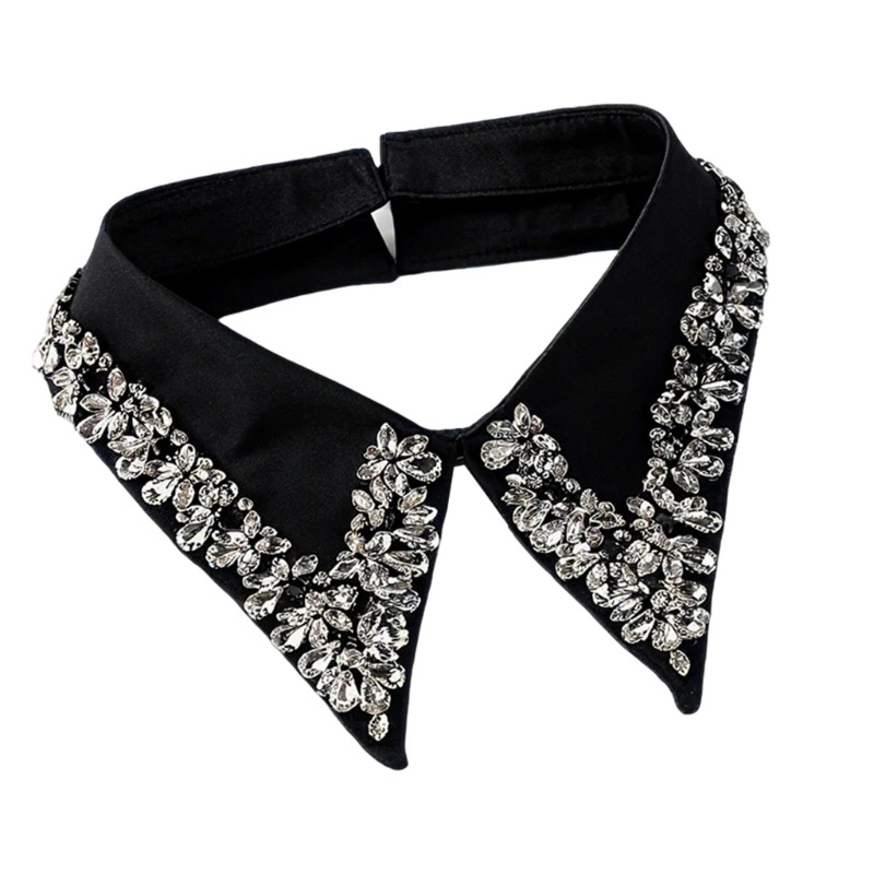  Elegant Detachable Shirt Neckpiece With Sparkling Stones For Professional Wear And Daily Fashion