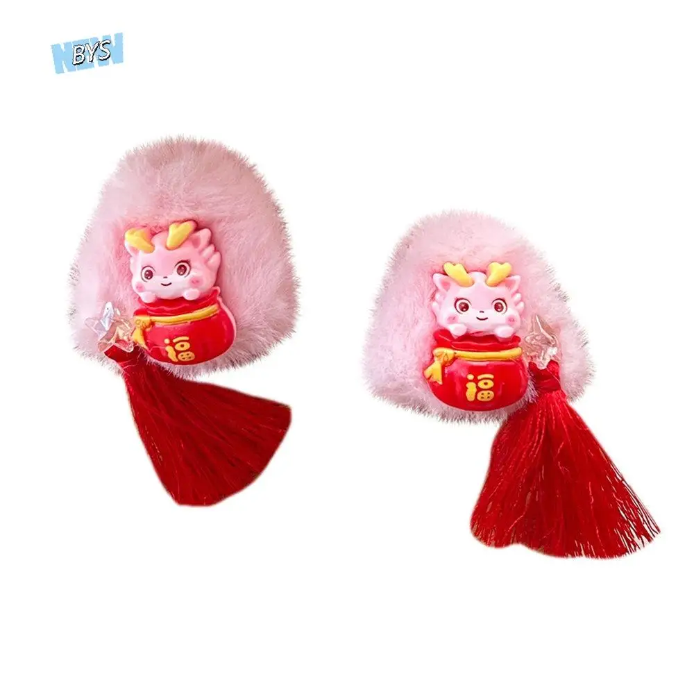 1 para Cartoon Cat Ear Hair Claw w stylu chińskim mała dziewczynka dziecięca spinka do włosów Barrettes akcesoria do włosów