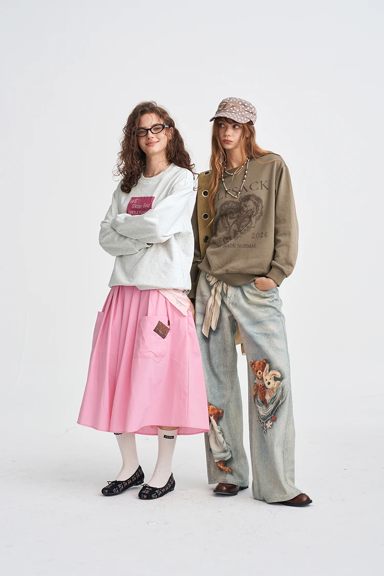 ELFSACK Damen-Sweatshirt mit Grafik- und Slogan-Print, Alltags-Outdoor-Oberteil – Detail 5