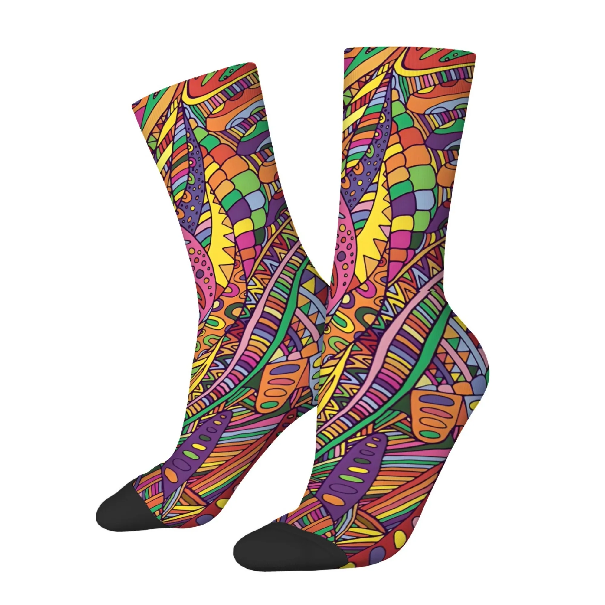 

Psychedelic Tribal Graffiti Men's Socks Comfortable Skin-friendly Soft Novelty Funny Fashionable Street Party Cool Socks