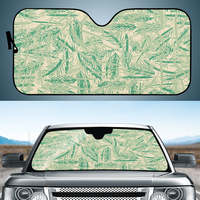 Almond Oil, Green Foam & Mint Auto Sun Shades Car Windshield Window Cover Sunshade Universal, two sizes