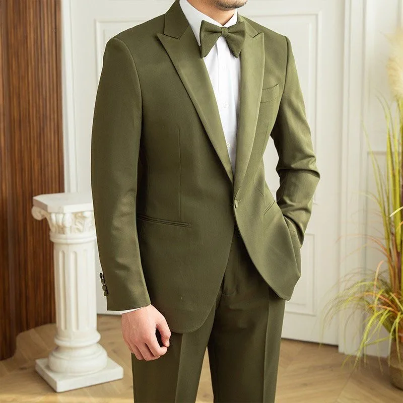 40 Men\'s Green Suit Groom\'s Suit