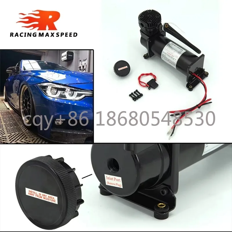 

NN Universal air Ride Suspension System air Compressor Pump and Accessory Black DC 12V 200 PSI OUTLET 1/4