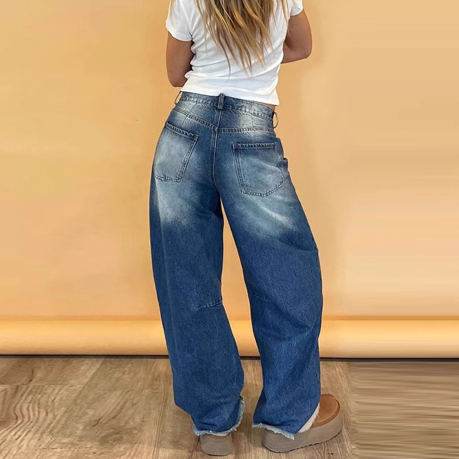 Женские мешковатые джинсы в стиле хип-хоп Machete, широкие джинсы со средней и низкой талией, свободные винтажные повседневные универсальные джинсовые брюки-бойфренды в уличном стиле