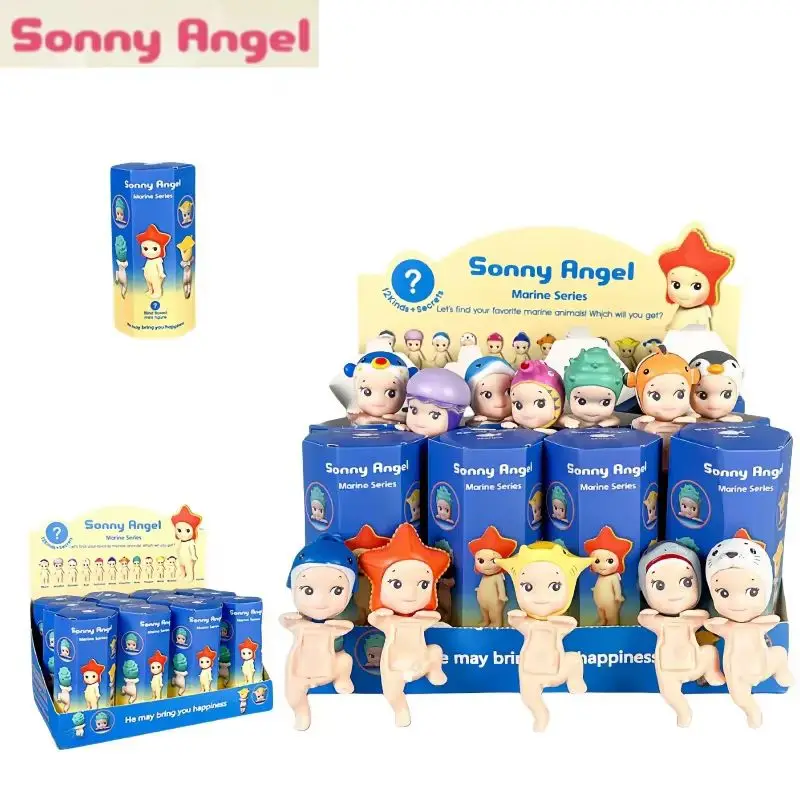 Hot Sale 12pcs Sonny Angel Blind Box Marine Series Collect Anime Figure Ornament Dolls Kid Christmas Gift Motherland Edition Toy