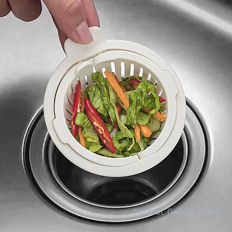 1Pcs Round Shape Kitchen Sink Filter Hair Filtration Large-caliber Filter Grid Cover Quick Drainage Anti-clogging Mesh