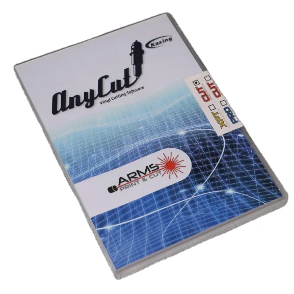 Anycut software cutter plotter professional version that includes the CUT AND OUTLINE serial and activation code insert a qr