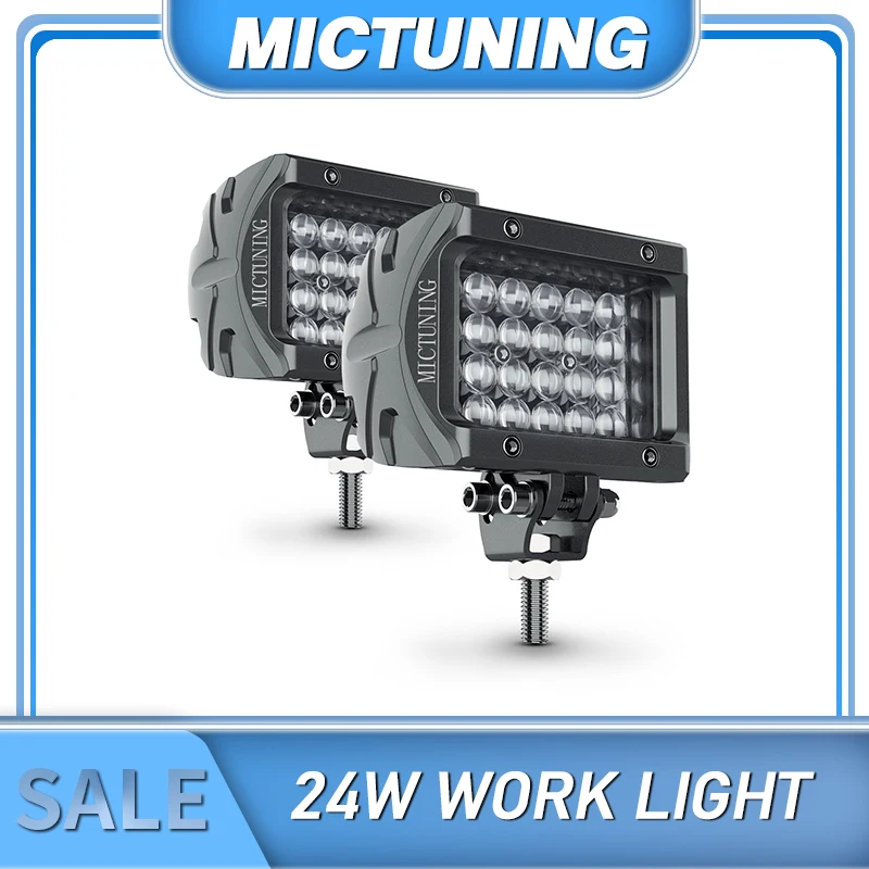 

MICTUNING 2pcs 4" K1 LED Work Light Bar 4 Row Spot Flood Combo Beam Off Road For Jeep SUV ATV Rear Back Up Car Led Driving Lamp