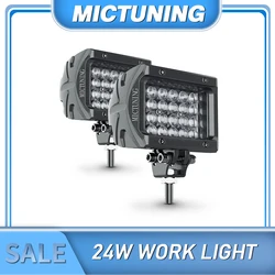 MICTUNING-Barre lumineuse de travail à LED, faisceau de chlore tout-terrain pour Jeep, SUV RL, feu de conduite arrière de voiture, 4 