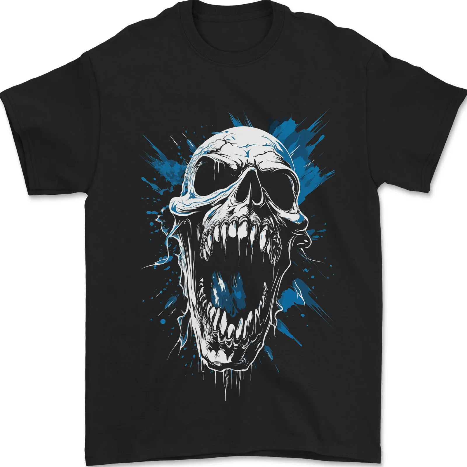 

Screaming Skull Goth Horror Gothic Heavy Metal Mens T-Shirt 100% Cotton