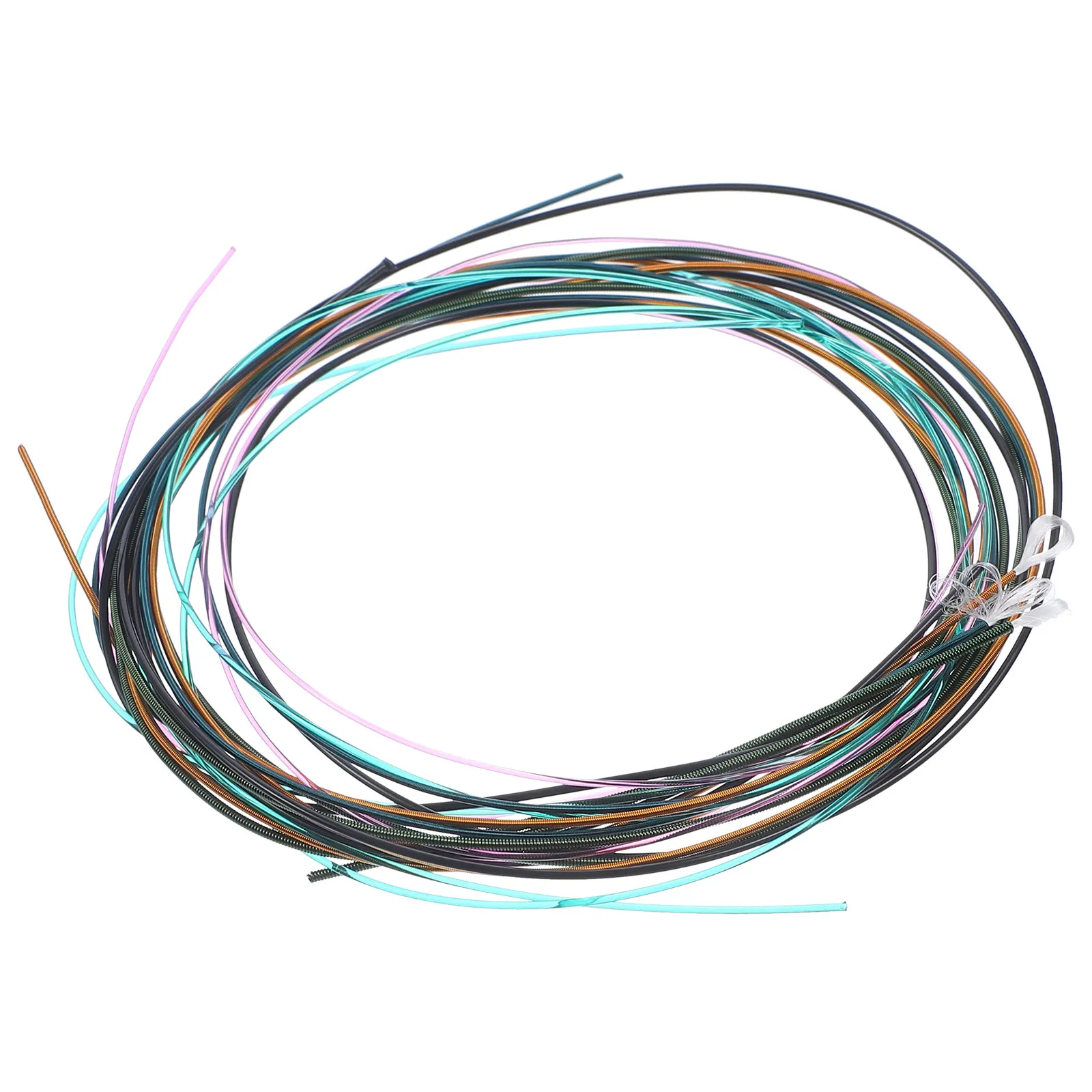 6Pcs Colorful Classical Guitar Replacement Strings Metal Construction High Hardness No Fade Deform Break Professional Sound