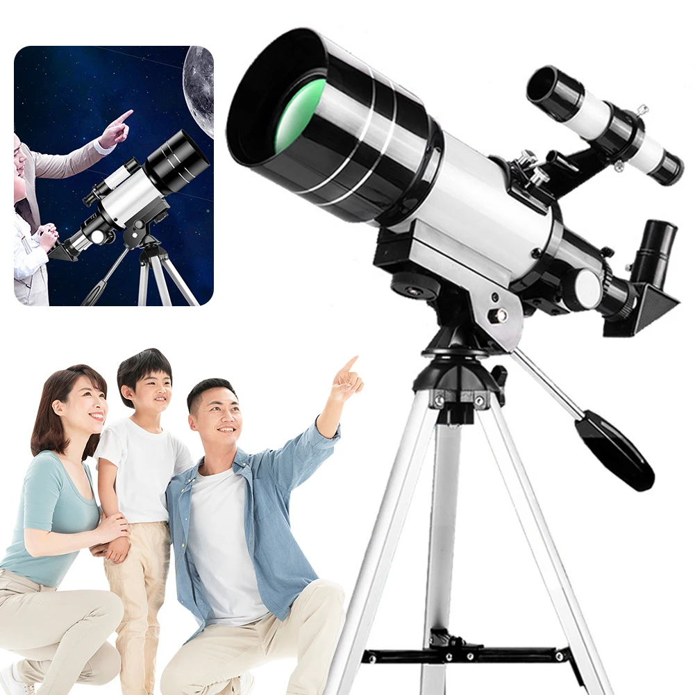 Telescope for Adults&Kids 300mm Portable Telescope 15X-150X Astronomical Refractor Telescopes Astronomy Beginners Gifts