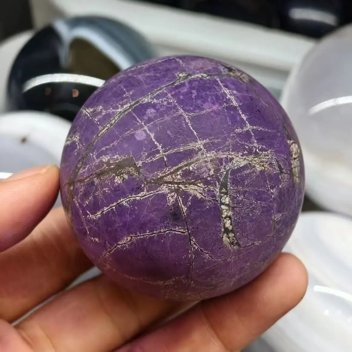 Natural Purple Phosphorus Iron Manganese Ore Balls,Quartz Crystal Purple Phosphorus Iron Manganese Ore Balls,Mineral Healing