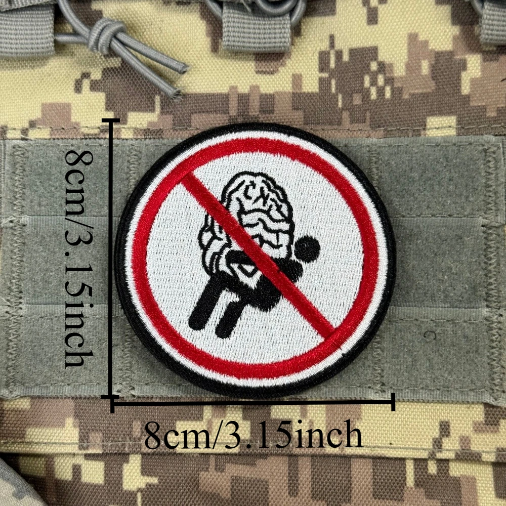 Parche táctico advertencia bordado con velcro Stop Annoying Me - imagen 4