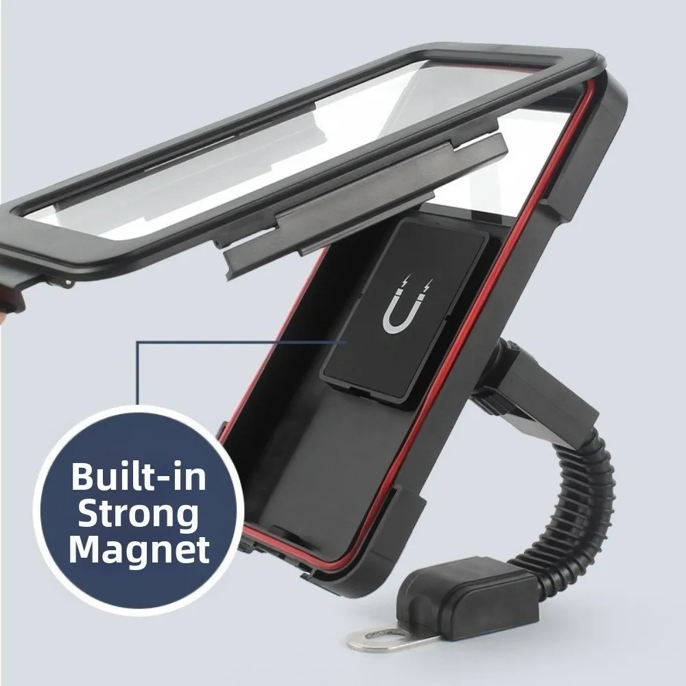 Support de téléphone de vélo étanche, Support Stable, conception magnétique, Support réglable pour Smartphone 360 °   Pivotant