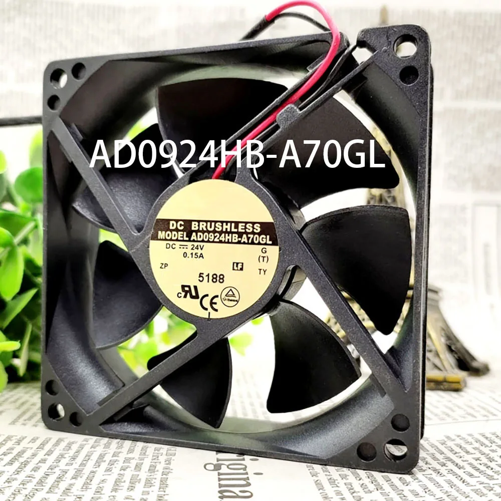 مصنع الجملة خادم 24VDC 0.15A 92*92*25 مللي متر 2-سلك AD0924HB-A70GL مروحة تبريد الخزانة