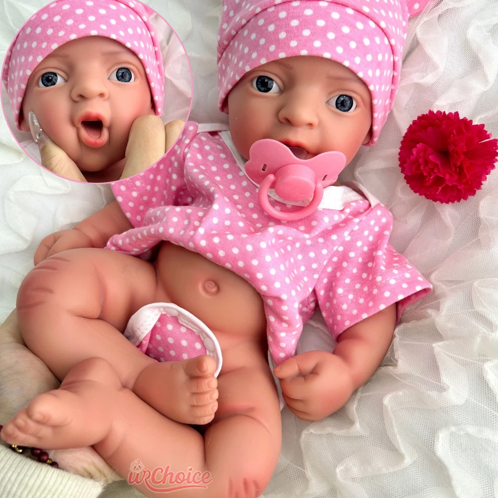 

44 см мягкая силиконовая кукла Reborn для маленьких девочек, мягкая реалистичная 3D утяжеленная кожа, реалистичные детали, подарок для пациентов с деменцией