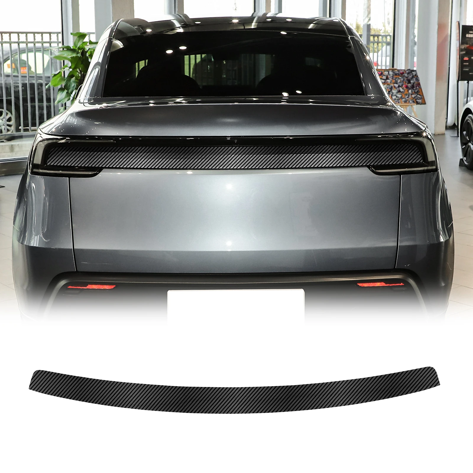 

Для Tesla Model Y Juniper 2025: Спойлер на багажник, глянцевый черный, из АБС-пластика, под карбон, декоративная накладка