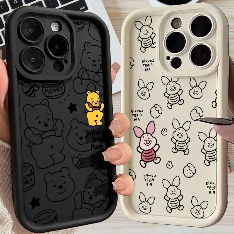 

Cute Little Winnies The Poohs Case For Apple iPhone 17E 15 16 14 13 12 11 17 Pro Max 17 Air 16 Plus 16E Phone Protective Cover