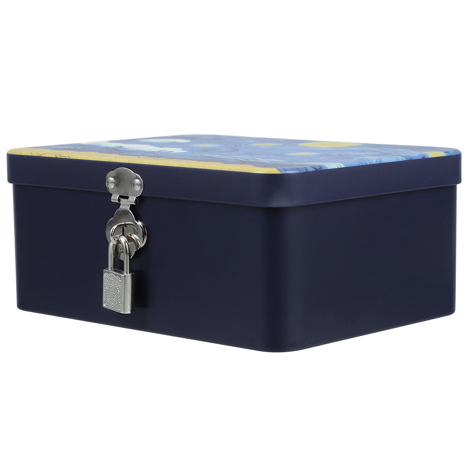 

Star Storage Box Airtight Lock Tinplate Containers Cookie Candy Jars Snack Holder Kitchen Decorative Sturdy Portable