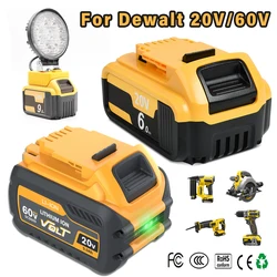 Powtree DCB200 For Dewalt FlexVolt 20V/60V Replacement Battery Compatible with For Dewalt Tools Battery LED Work Lights