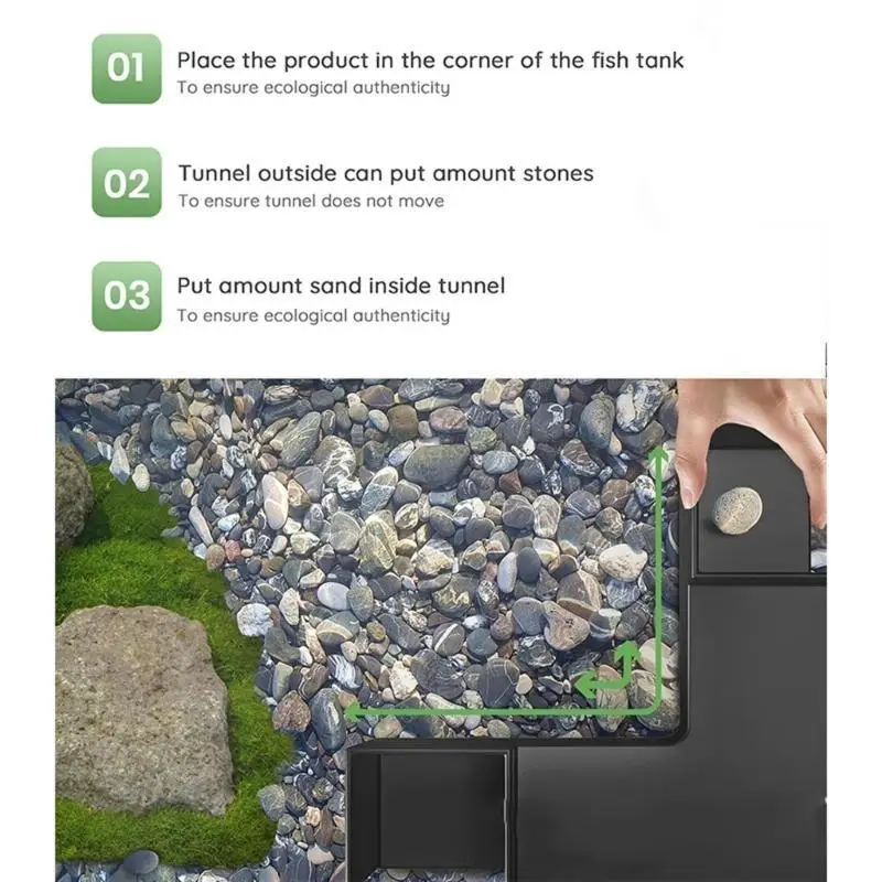 Aquarium Decoraties Vis Schuilplaats Grot Natuurlijke Garnalen Onderdak Tunnel voor Aquarium Schuilplaatsen Grot Hoek Landschap Accessoires