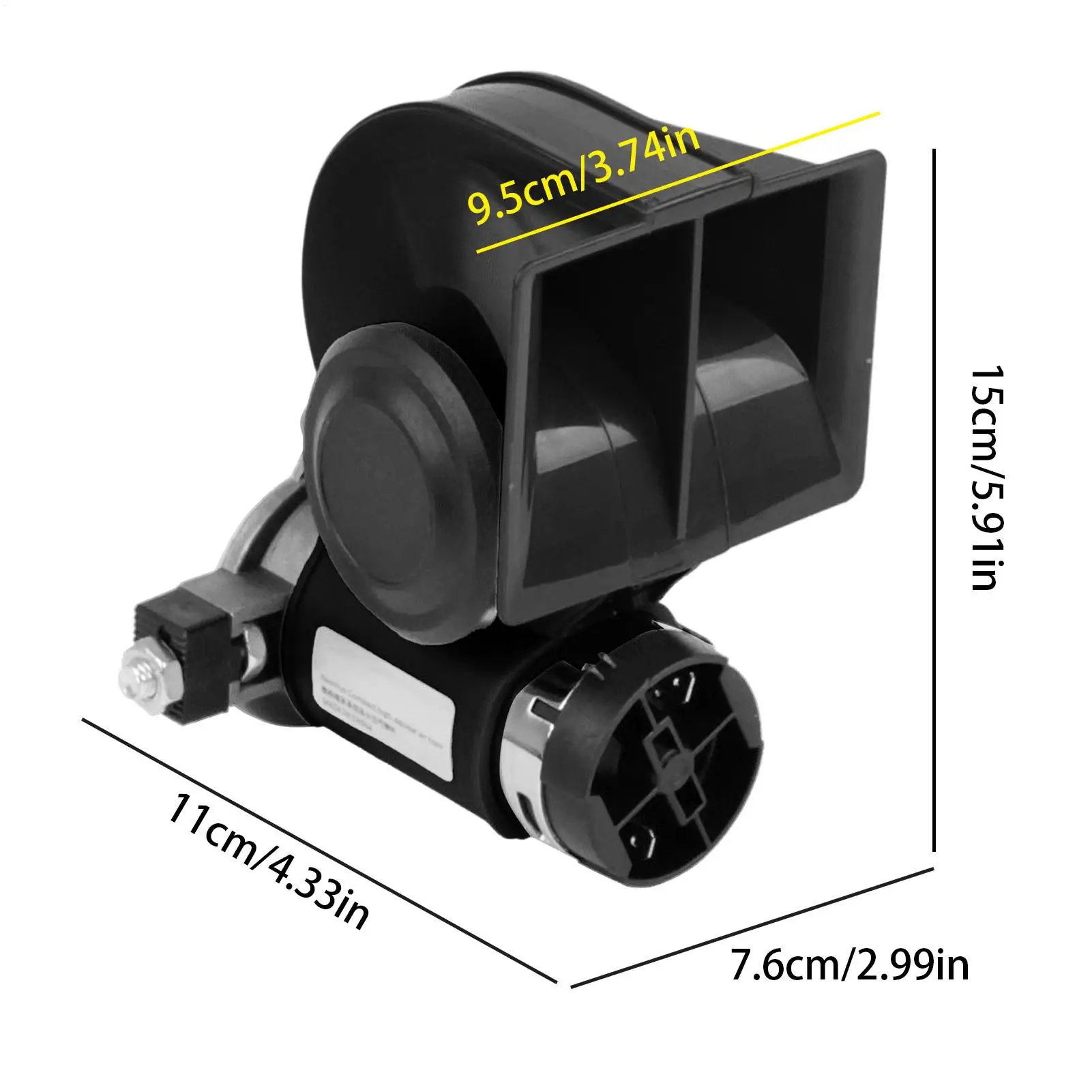 Klakson Mobil Kendaraan Klakson Udara Listrik 12V/24V Peringatan Udara Listrik Keras untuk Kendaraan Mobil Penumpang Skuter Sepeda Motor