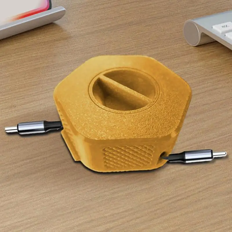 Pengatur kabel Earphone portabel kabel pengisi daya 3D dicetak Organizer Desktop kabel penyimpanan rumah tangga