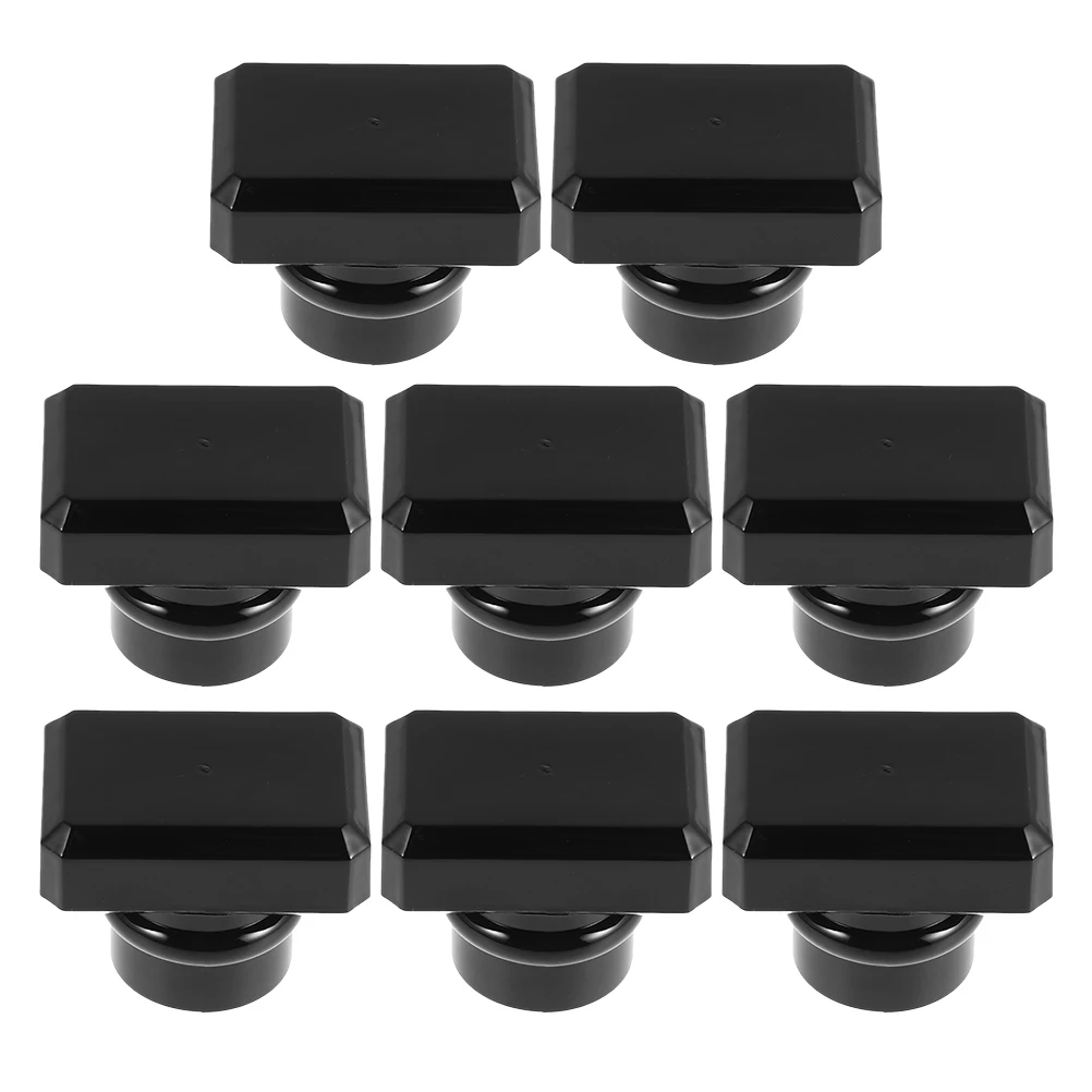 

8 pcs Plastic Perfume Bottle Caps Lids Perfume Bottle Lid Caps Black Square Leakproof Durable Plastic Compatible Various Sizes
