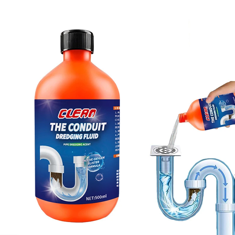 

500ml Sink Drain Cleaner Kitchen Toilet Pipeline Dredge Agent For Shower Or Sink Drains, Unclogs And Removes Sources Of Odor