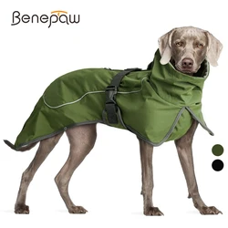 Benepaw Winter Double-Layer Dog Jacket Waterproof Windproof Reflective Strip Pet Coat Clothing For Medium Large Dogs Warming