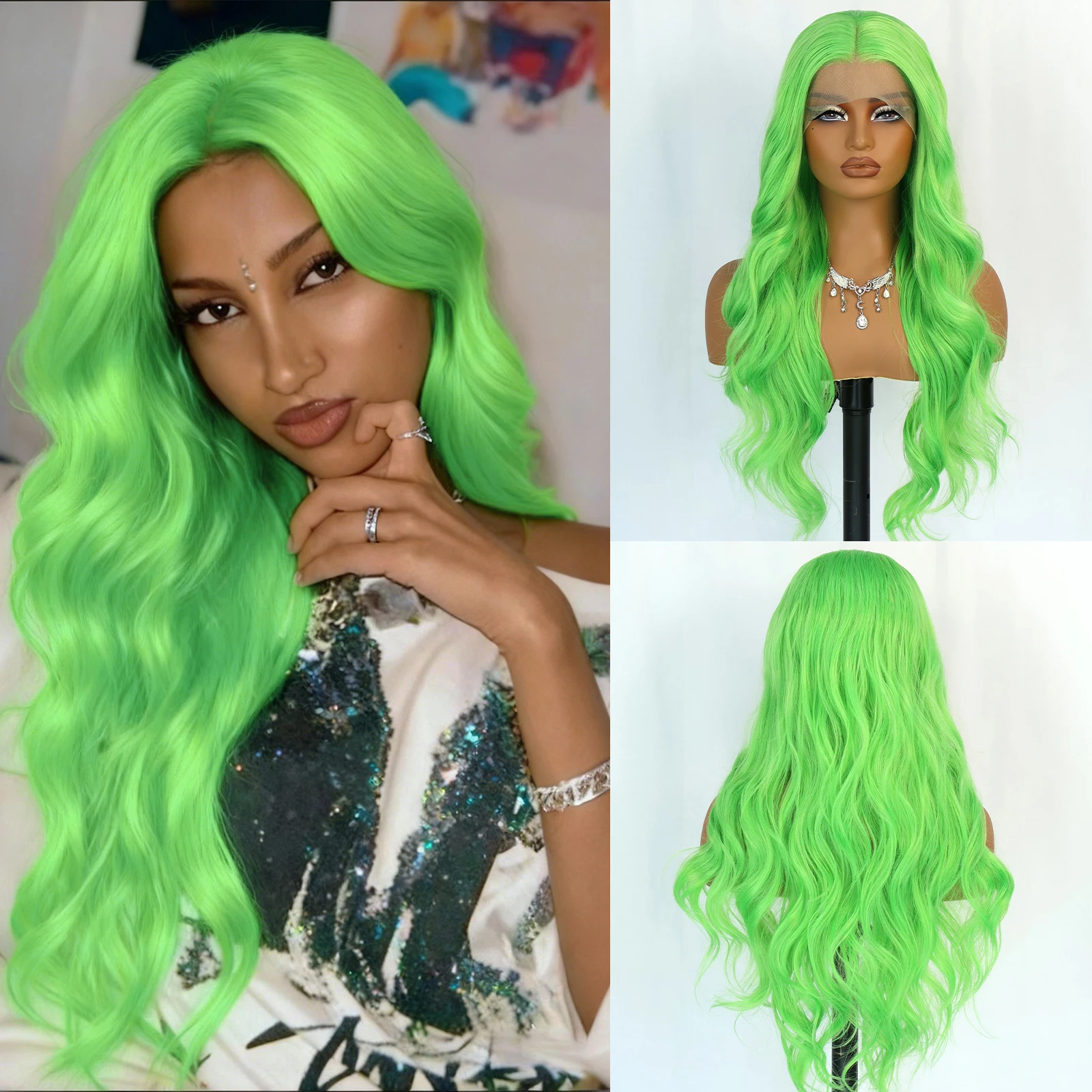 

Синтетический парик Aubree с кружевной передней частью для женщин, 28 дюймов, длинный волнистый, 13x4, без клея, предварительно прорезанный, термостойкий