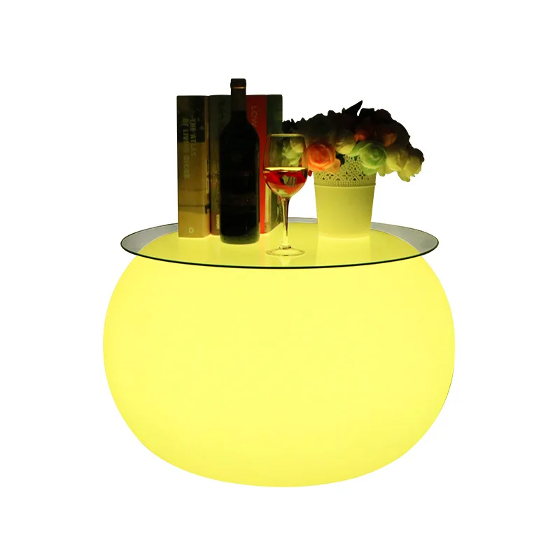 

Garden coffee table luminous furniture sofa coffee table outdoor bar table and chair set leisure seat