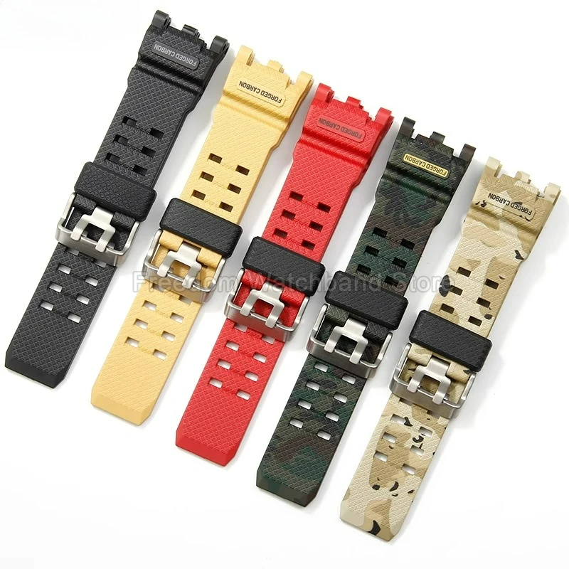 Para casio G-SHOCK mudmaster ii gwg-2000 gwg-2040 pulseira de resina premium em cáqui vermelho preto tamanho especial design antiderrapante