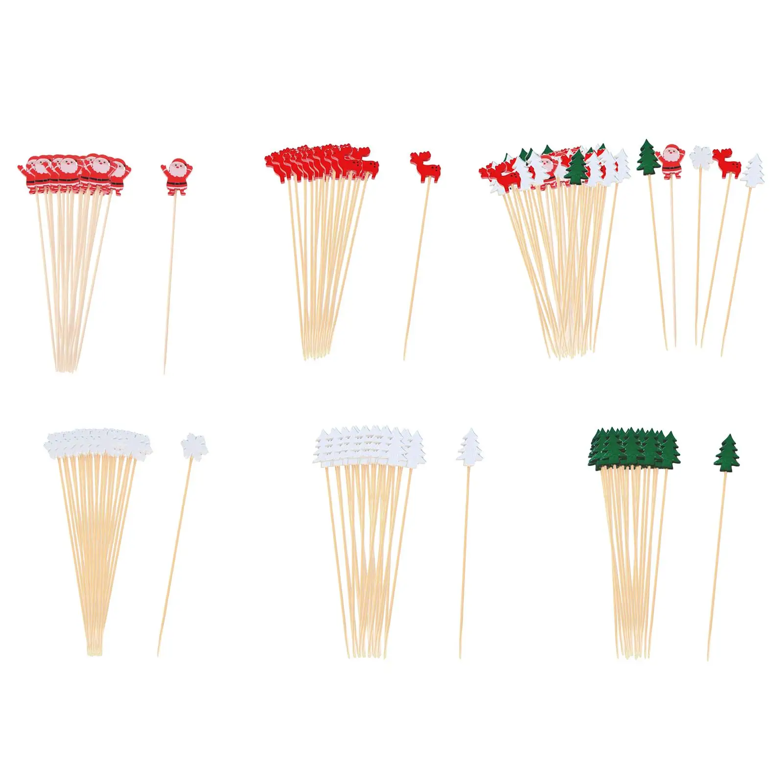 Cocktail Sticks Appetizer Fruits Picks for Cupcake Toppers Drink Appetizers