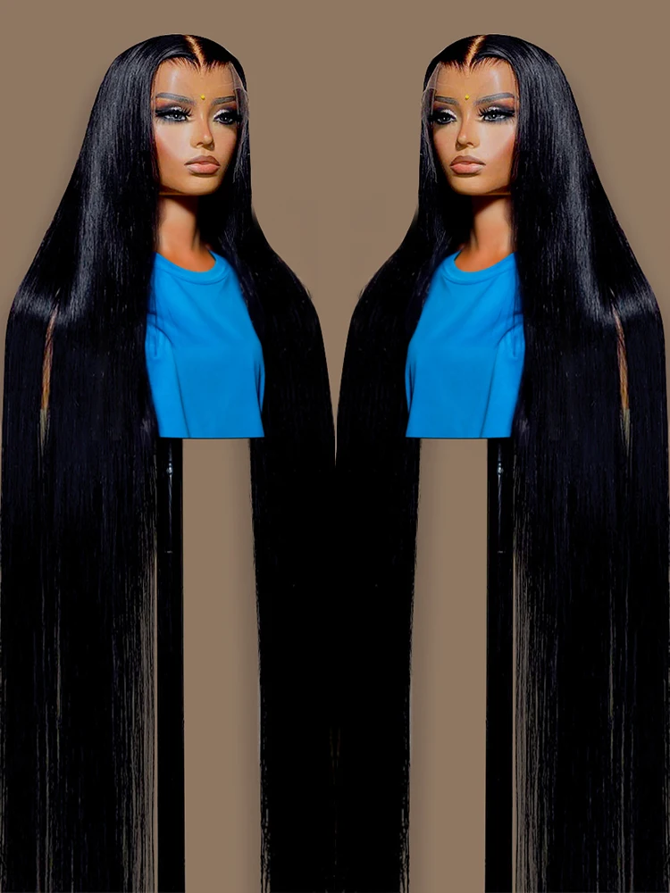 

30 Inch Bone Straight Human Hair Lace Frontal Wig Brazilian 13x4 13x6 Hd Transparent Pre Plucked Lace Front Wigs For Black Women