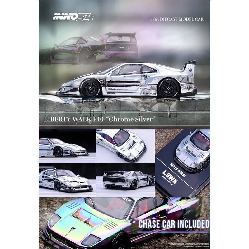 INNO In Stock 1:64 LBWK F40 RX7 FD3S Skyline GTR R34 R35 Exhibition Limited Diecast Car Model Collection Toys