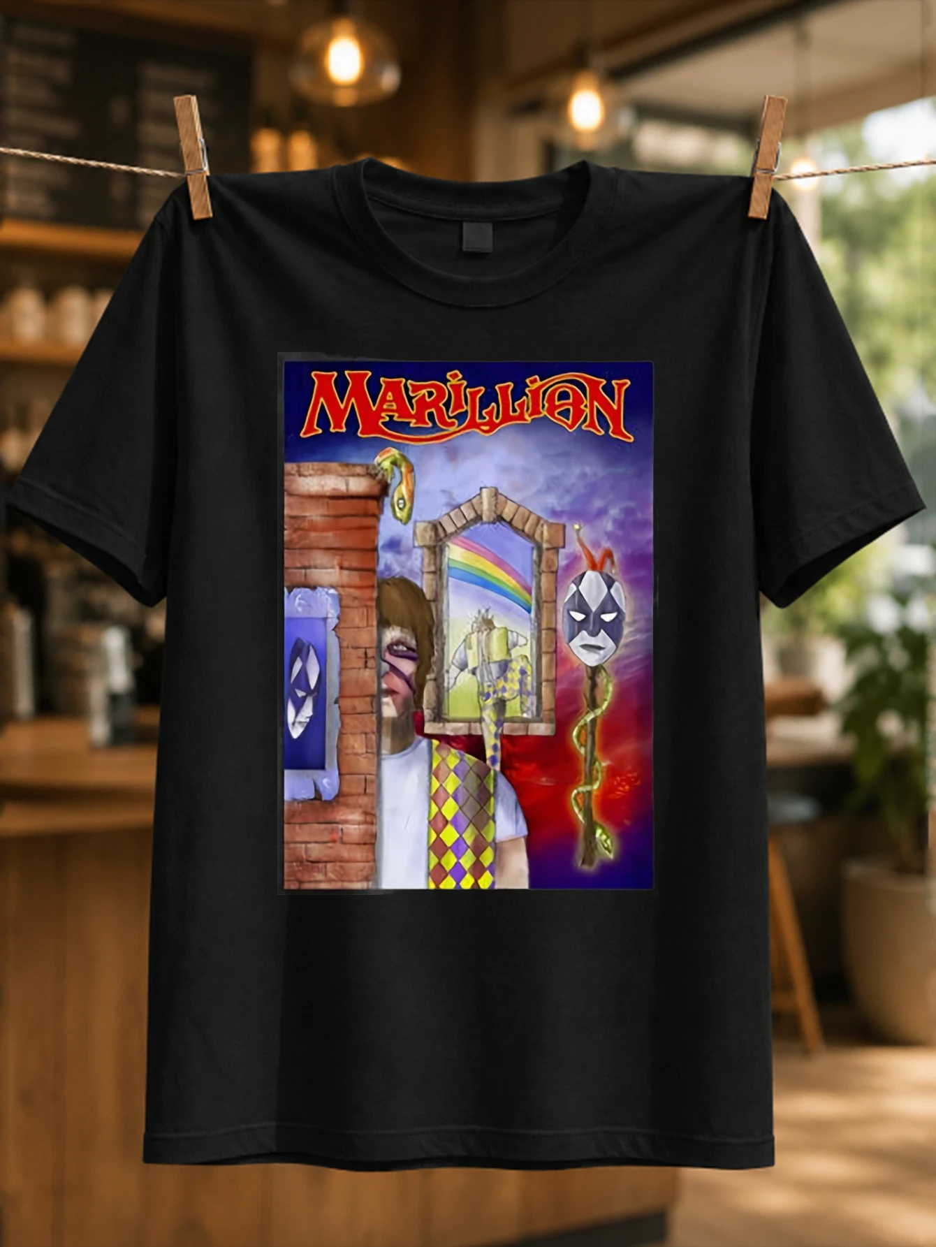 Marillion dreamy jester artwork with  shapes and dramatic colors classic progressive fantasy music  Unisex All T-Shirt