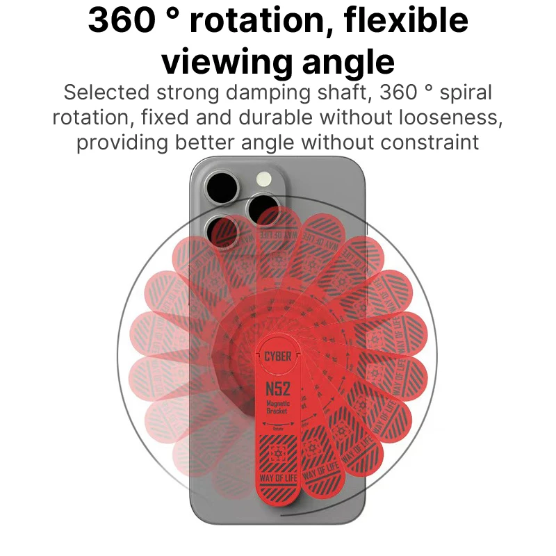 for MagSafe Phone Grip Stand, 3-in-1 Magnetic Finger Ring Holder Double-Sided Magnetic Phone Stand for iPhone 12 16 15 14 13 17